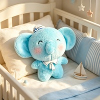Peluche Éléphant Marin Bleu avec Grandes Oreilles, Jouets en Peluche Doux, Vente en Gros, Peluches Personnalisées, Cadeaux en Peluche pour Enfants