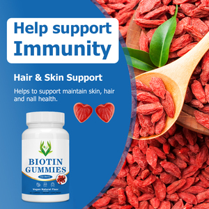 กัมมี่วิตามินลูกอมไบโอตินกัมมี่สำหรับผมมังสวิรัติเพื่อการเจริญเติบโตของเส้นผมฉลากตามต้องการ - Product Image 6
