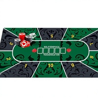 Tapis de poker Texas Hold'em et Blackjack, grand tapis de souris antidérapant avec sac de rangement, motif cent dés