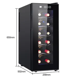 Mini refrigerador de vinho/casa, alta qualidade, preto, porta única, 12 garrafas, semicondutor, elétrico, refrigerador de vinho/casa, geladeira, vinho