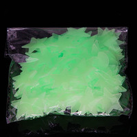 Décoration Personnalisée pour la Maison : Autocollants Muraux Fluorescents Étoiles Lumineuses pour Enfants, en Tissu Microfibre Écologique pour Décoration de Chambre