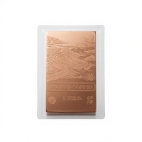 Barre de cuivre pur 999, motif Dragon du Zodiaque Chinois, Grande Muraille, Phénix, Fu, barre cadeau 1kg