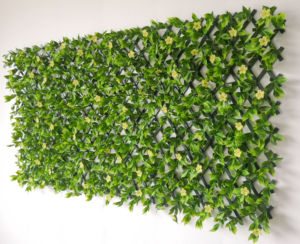 Ngoài trời Vườn Backdrop Trang trí mở rộng <span class=keywords><strong>trellis</strong></span> Vàng Hoa Anh Đào nhân tạo sự riêng tư hàng rào PVC mở rộng vườn hàng rào - Product Image 1