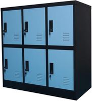 Armoire à outils moderne avec loquet à cadenas, couleur bleue, petit casier pour enfants et usage en salle de sport (Livraison gratuite US CA)