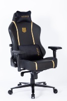 Chaise de bureau de jeu ergonomique de luxe en cuir noir et or, inclinable, avec accoudoirs 4D, hauteur réglable, rotation à 360 degrés