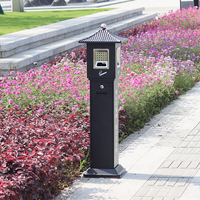 Poubelle en acier inoxydable d'extérieur, cendrier à cigarettes, poubelle pour jardin, cendrier sur pied pour rue