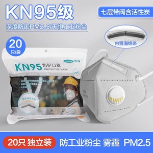 หน้ากากเคฟู KN95 ผลิตจากถ่านกัมมันต์ สำหรับป้องกันฝุ่นอุตสาหกรรมและหมอกควันหนัก ป้องกันลมและความหนาวได้แบบ 3 มิติ - Product Image 4