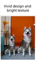 Estatua de Perro Husky de Resina para Exteriores, Figura Religiosa de Poliresina, Animal Artificial, Husky Siberiano Sentado, Escultura