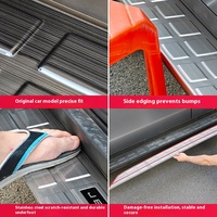 JETOUR T2, tira de umbral modificada de acero inoxidable, cubierta de Pedal lateral, pegatina de Panel, accesorio para viajero de coche, estribos