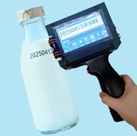 Machine de codage de date semi-automatique à jet d'encre portable numérique à code-barres QR à écran tactile pour plastique intégré