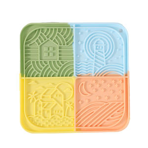 แผ่นรองเลียอาหารสุนัขซิลิโคน <span class=keywords><strong>Augus</strong></span> ชามอาหารแบบพกพาสำหรับสัตว์เลี้ยงขนาดเล็ก-ช่วยให้กินอาหารช้าลง - Product Image 2