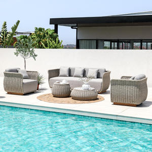 Divano esterno in Rattan Villa all'<span class=keywords><strong>aperto</strong></span> con <span class=keywords><strong>balcone</strong></span> all'<span class=keywords><strong>aperto</strong></span> impermeabile e prendisole e prendisole in famiglia tessuto divano in Rattan per il tempo libero - Product Image 4