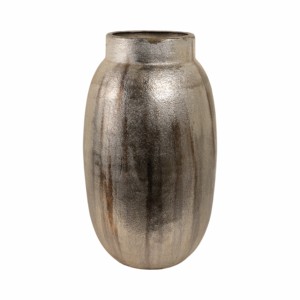 Grande Vaso Decorativo in Metallo Antico, Vaso Rotondo per Fiori, per Soggiorno, Camera da Letto, Cucina, Centrotavola - Product Image 4
