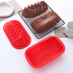 Molde de silicona en espiral para pasteles, forma ovalada, utensilio para hornear para hacer pasteles - Product Image 2