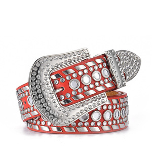 Cinturones <span class=keywords><strong>de</strong></span> Mujer <span class=keywords><strong>con</strong></span> Decoración <span class=keywords><strong>de</strong></span> <span class=keywords><strong>Diamantes</strong></span>, Cinturón Vaquero Occidental <span class=keywords><strong>de</strong></span> <span class=keywords><strong>Diseño</strong></span> Brillante para Hombre, Estilo Clásico Unisex, Moderno para Adultos - Product Image 6