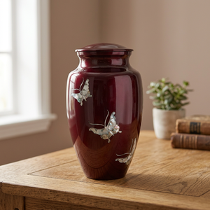 Brass Cremation Urn with Keepsake & Candle Holder Elegant and Secure Urn for Funeral Memorial - Indian Home Crafts - Product Image 1