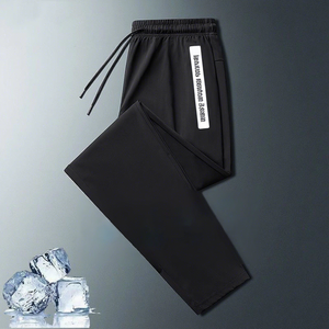 <span class=keywords><strong>Pantaloni</strong></span> sportivi da <span class=keywords><strong>uomo</strong></span> estivi in seta ghiaccio, casual, ad asciugatura rapida, ad alta elasticità, tinta unita, vestibilità ampia e dritta, modello Air Pants - Product Image 5