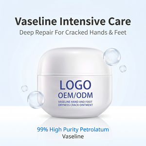 <span class=keywords><strong>Pommade</strong></span> réparatrice pour les mains et les pieds à la <span class=keywords><strong>vaseline</strong></span> de haute pureté pour les talons secs et gercés, peaux mortes, marque privée OEM ODM - Product Image 1