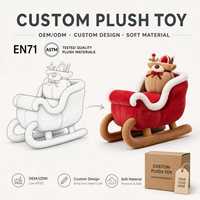 Peluche personnalisée en gros, ornement de Noël en peluche pour arbre, décoration suspendue, cadeau de Noël en peluche, faible MOQ, mascotte OEM