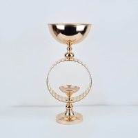 Nouveaux bougeoirs de luxe en perles pour mariage, accessoires de mariage, décoration de table, vase doré électrolytique, centres de table de mariage