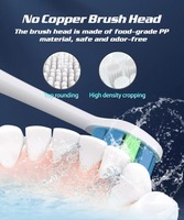 Brosse à dents électrique rechargeable, étanche, soins bucco-dentaires, brosse à dents électrique intelligente pour blanchir les dents, poils doux, pour adultes