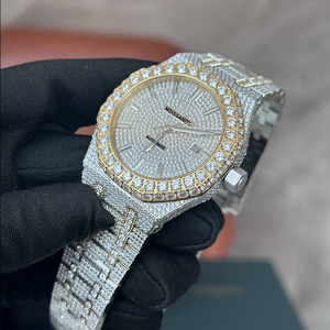 Luxe gegraveerde LOGO handgemaakte volledig beïnvloede diamanten hiphop automatische mechanische horloges VVS D-kleur Moissanite horloges - Product Image 2