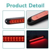 Luce Posteriore LED Rossa Omologata ECE 10-30V, Barra Luminosa Multifunzione per Freni e Posizione, per Camper, Roulotte, Camion, Barche e Rimorchi