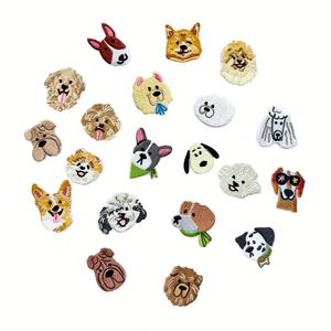 Parches Bordados de Hierro con Cabeza de Perro de 2-4cm, Lindos, Surtidos de Razas de Perros, Apliques de Bordado para Manualidades DIY de Ropa para Niños - Product Image 1