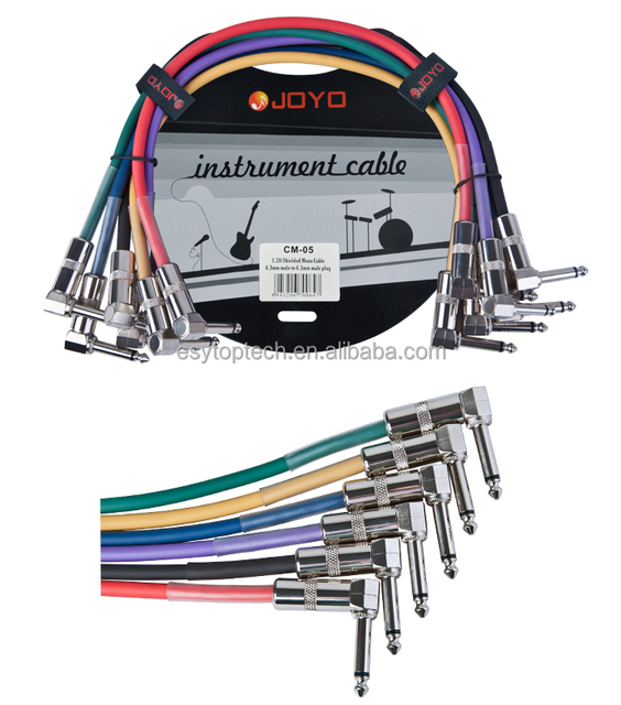 Joyo CM-05 6-Pack 1.2 ft Metal Pedal Guitar Patch Cable