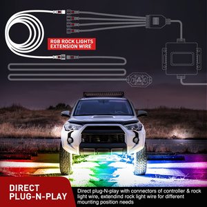 สายต่อขยาย 5 ฟุต/10 ฟุต แบบเส้นเดี่ยว/สลับสี/RGB Dream Color/RGBW 2/3/4/5 พิน สำหรับไฟ Rock Lights และไฟล้อรถ - Product Image 3