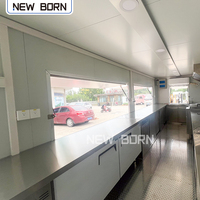 Remolque de Comida Móvil, Cafetería, Restaurante, Totalmente Equipado, Servicio de Snacks, Dulces y Papas Fritas, Acero Inoxidable
