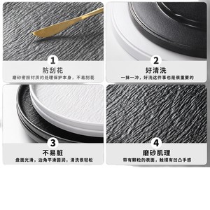 Xiangyuan <b>melamine</b> tableware <b>plates</b> for restaurants and hotels, featuring creative designs, stone-patterned shallow relief, and - Product Image 3