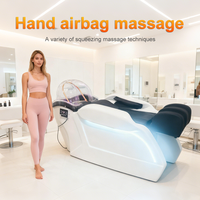 Fauteuil de lavage professionnel haut de gamme Lingvita pour salon de coiffure, table de massage de luxe pour spa capillaire, équipement de beauté manuel