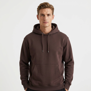 Sweat à capuche sport pour homme en molleton épais français, personnalisé avec logo, col rond, imprimé, anti-boulochage, haute qualité, idéal pour l'hiver (ODM) - Product Image 1