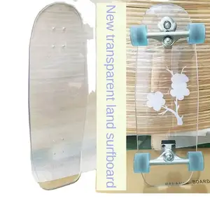 공장 도매 이중 뒤틀림 플라스틱 저렴 완전한 품질 나무 갑판 스케이트 보드 스케이트 보드 투명 스케이트 보드