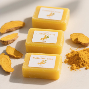Barre de savon au curcuma de vente chaude soins de la peau sensible éclaircissant éclaircissant dissolvant d'acné - Product Image 2