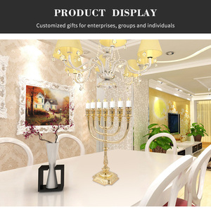 Luxury Wedding Decoration Ornaments <strong>Metal</strong> <strong>Brass</strong> Floor Standing Candlestick - Product Image 5