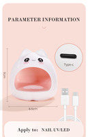 Offre Spéciale mignon et efficace 24W UV LED lampe pour ongles sèche-ongles Double lumière lampe à ongles pour Gel vernis câble USB