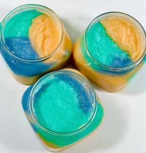 Boucles fruité gommage corporel au karité et au sucre exfoliant pour le corps, boucles de fruits, beauté végétalienne sans cruauté, cadeaux pour elle - Product Image 1