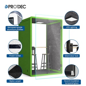 Cabina Insonorizada Individual <span class=keywords><strong>Prodec</strong></span> para Interiores, Aislamiento Acústico, Mini Estudio Móvil, Cabina de Trabajo - Product Image 4