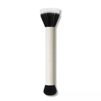 Pinceau de maquillage individuel pour fond de teint, en poils synthétiques doux et vegan, format voyage, avec logo personnalisé, vente en gros usine