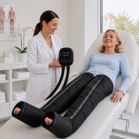 Bottes de massage des jambes à compression d'air à 5 chambres pour avant et après l'entraînement, 6 modes de compression séquentielle pour une récupération musculaire rapide
