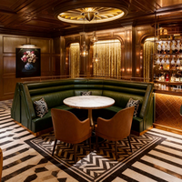 Table, chaise, canapé et banquette de luxe personnalisés en marbre et cuir de qualité commerciale pour café, bar, bistrot, hôtel, café-restaurant