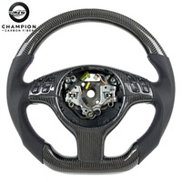 Volant en fibre de carbone personnalisé pour BMW E39 E46 M3 330i 325i 2002 2003 2004 2005 2006 2007 2008 Accessoires de voiture