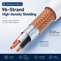 Cable Coaxial GUANNA RG59+2C de CCA Sólido de 0.81mm con Trenzado CCS 96 y Alimentación para Sistemas CCTV, Directo de Fábrica