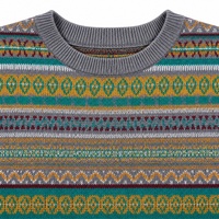 Maßgeschneiderter Herren-Pullover Jacquard-Strick Kurzarm Rundhals Herbst Winter Weihnachten Polyester Dehnbar Ropa De Mujer