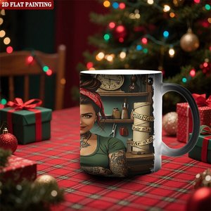 Mug en céramique noir givré de 11 oz à sublimation haute définition, sensible à la chaleur et changeant de couleur - Product Image 2