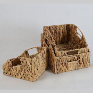 <span class=keywords><strong>Wicker</strong></span> giỏ Snack tổ chức cho văn phòng, giỏ <span class=keywords><strong>wicker</strong></span> nhỏ có tay cầm, (3 Giỏ trung bình) - Product Image 4