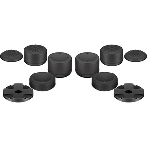 Juego de 10 tapas protectoras para controlador de PlayStation 5, repuesto de goma negra para palancas y botones - Product Image 1