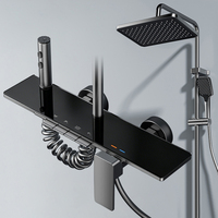 Meilleure vente en stock : Ensemble de douche thermostatique à touches piano, 4 modes, 4 sorties, jet doux, chromé – Le favori d'Europe et d'Amérique